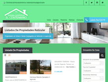 Tablet Screenshot of elcentenarioinmobiliarias.com